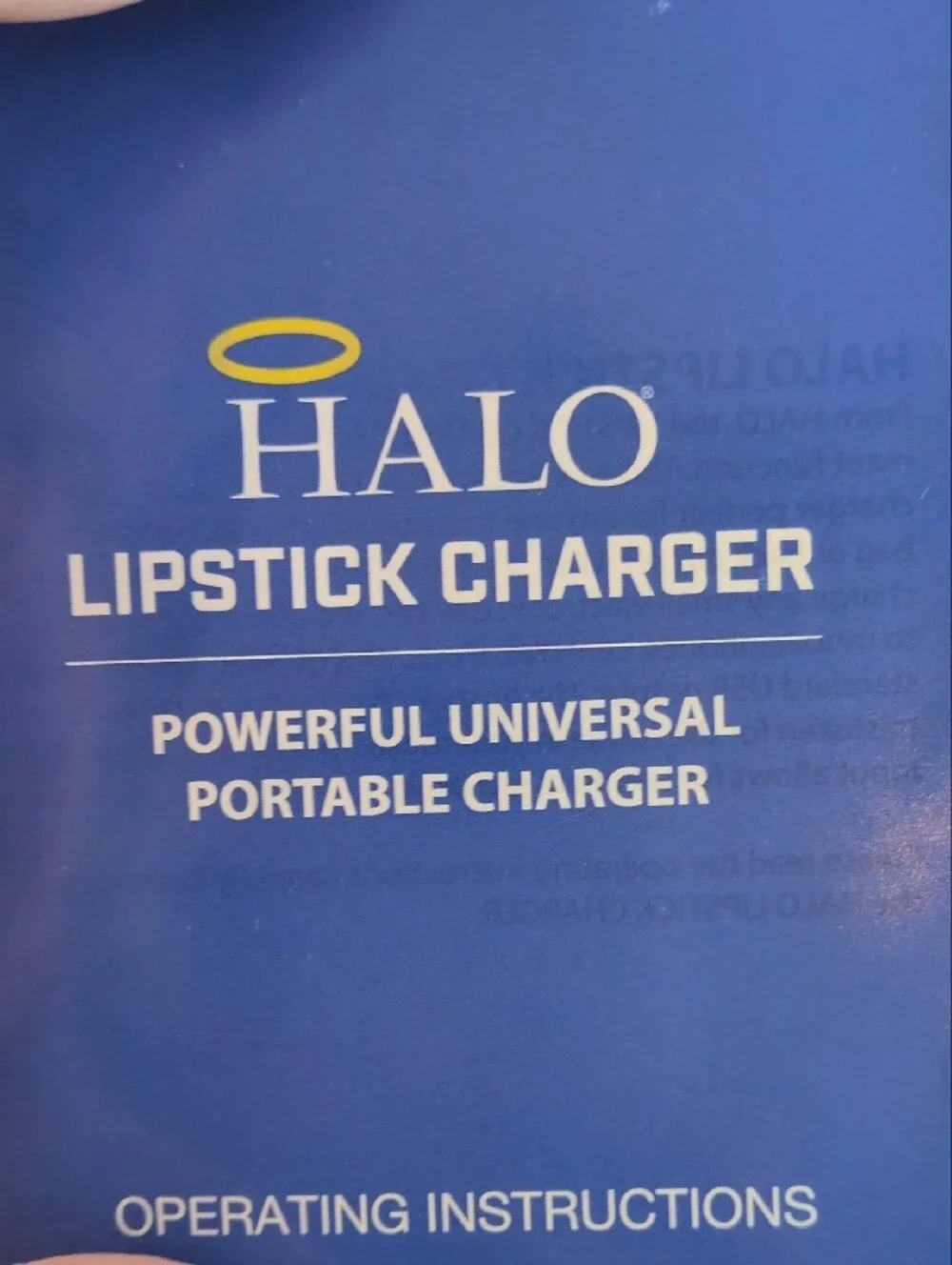 NIB HALO Lipstick Portable Charger 3000 mAh Power Bank